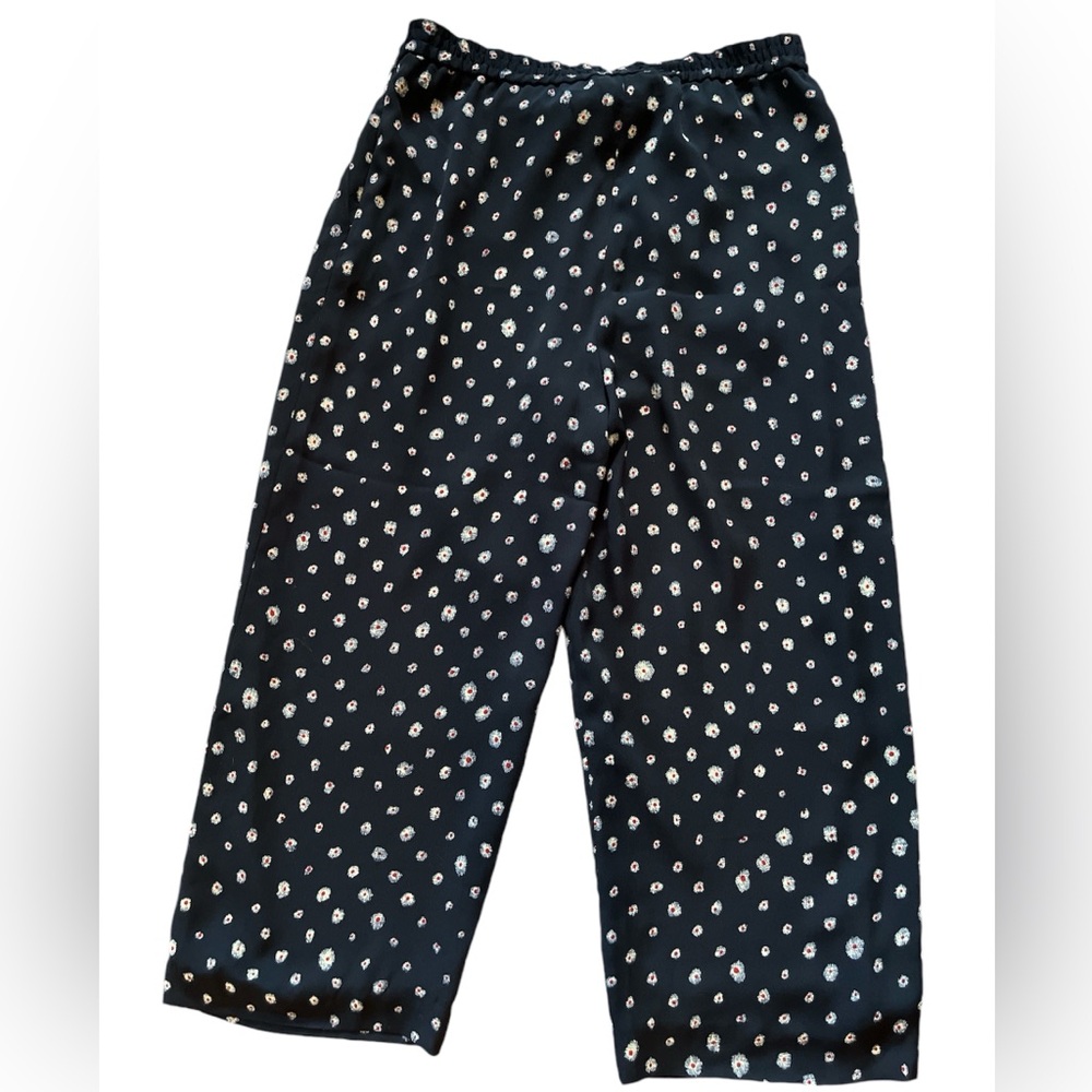 Wide Leg Patterned Lightweight Pants